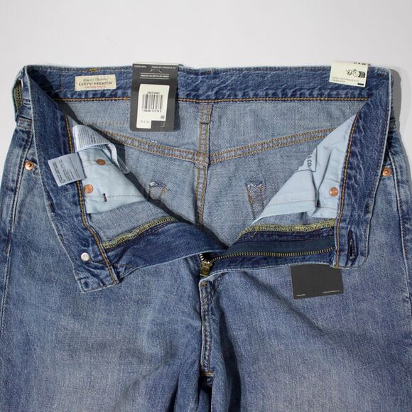 NWT $98 Levi's Premium 568 Loose Straight Linen+ Medium Wash Jeans Men Sz. 31x32 - Picture 8 of 14